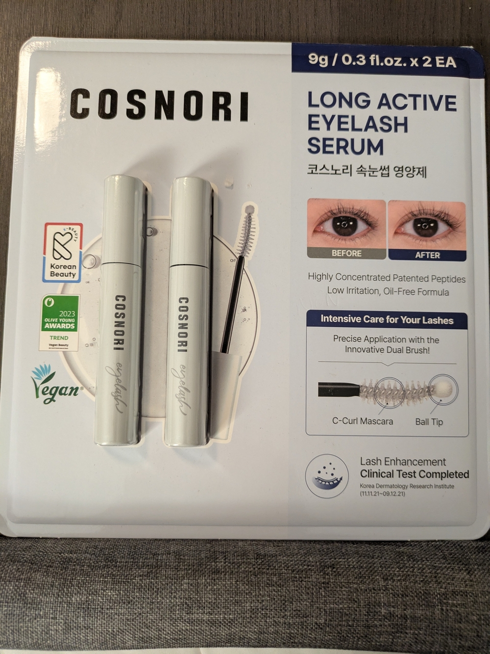 Cosnori Long Active Eyelash Serum – White (2-Pack)